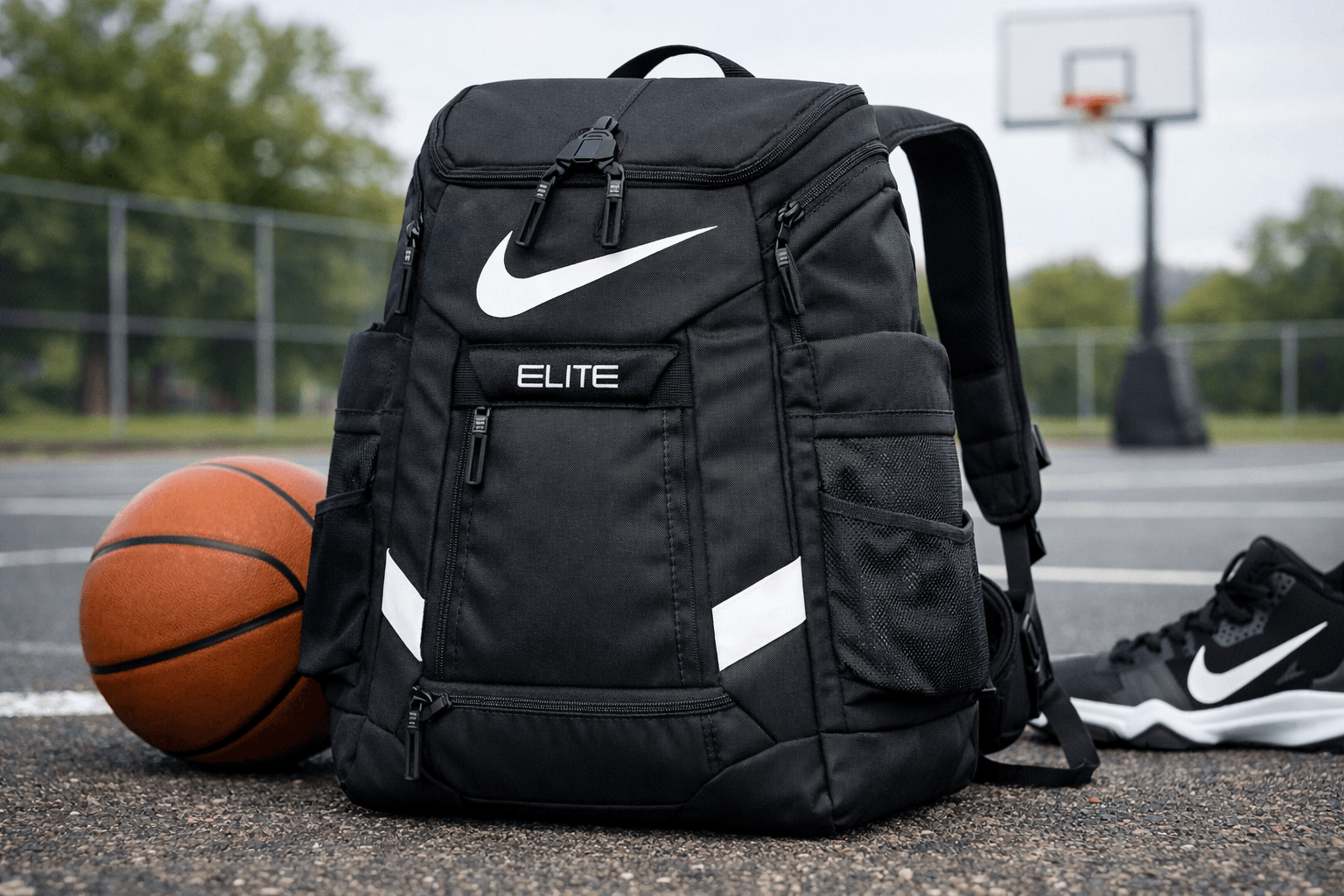 Nike Elite Backpack guide feature image - dark luxury theme