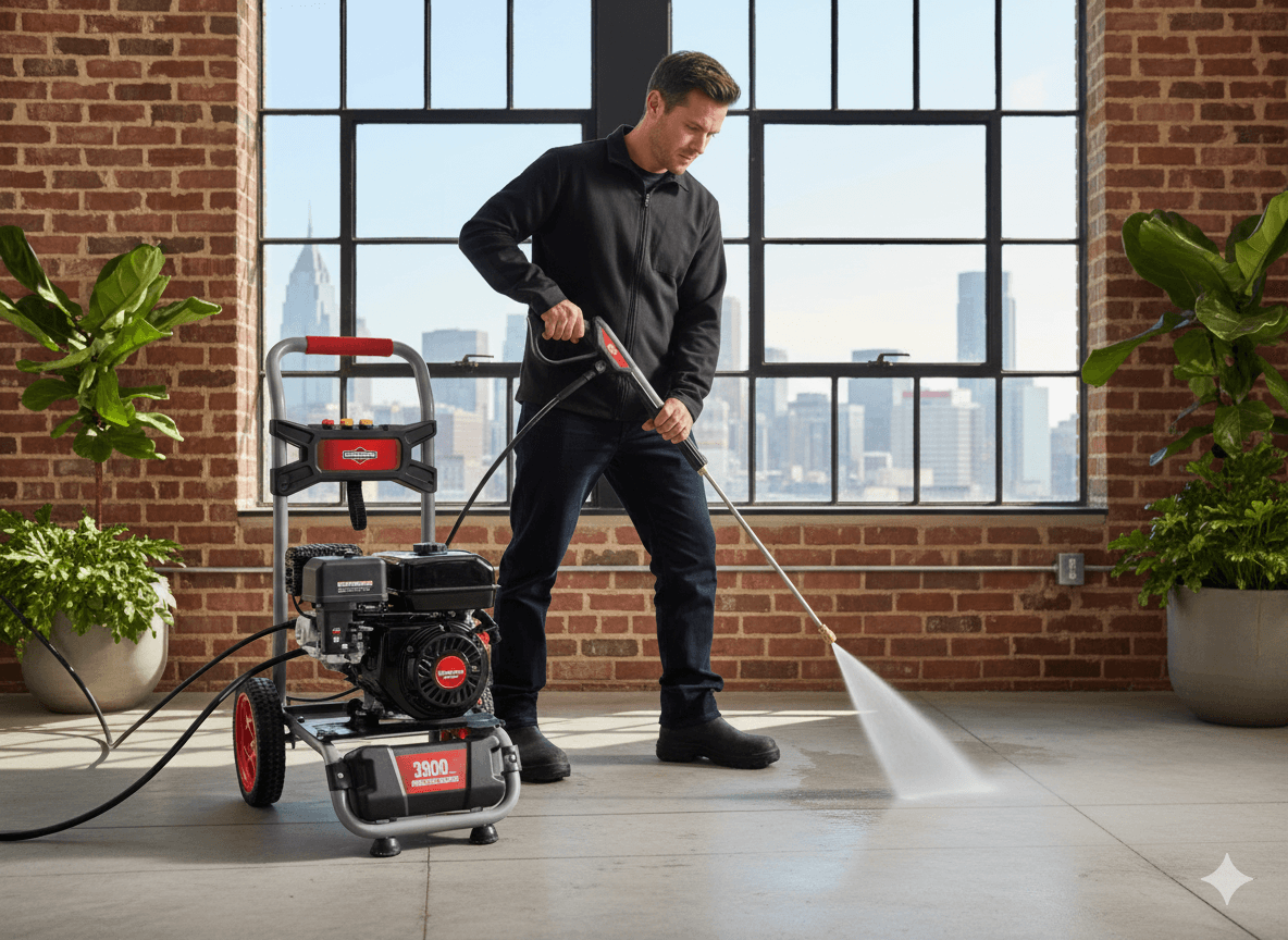 Luxury themed featured image for the pressure washer guide