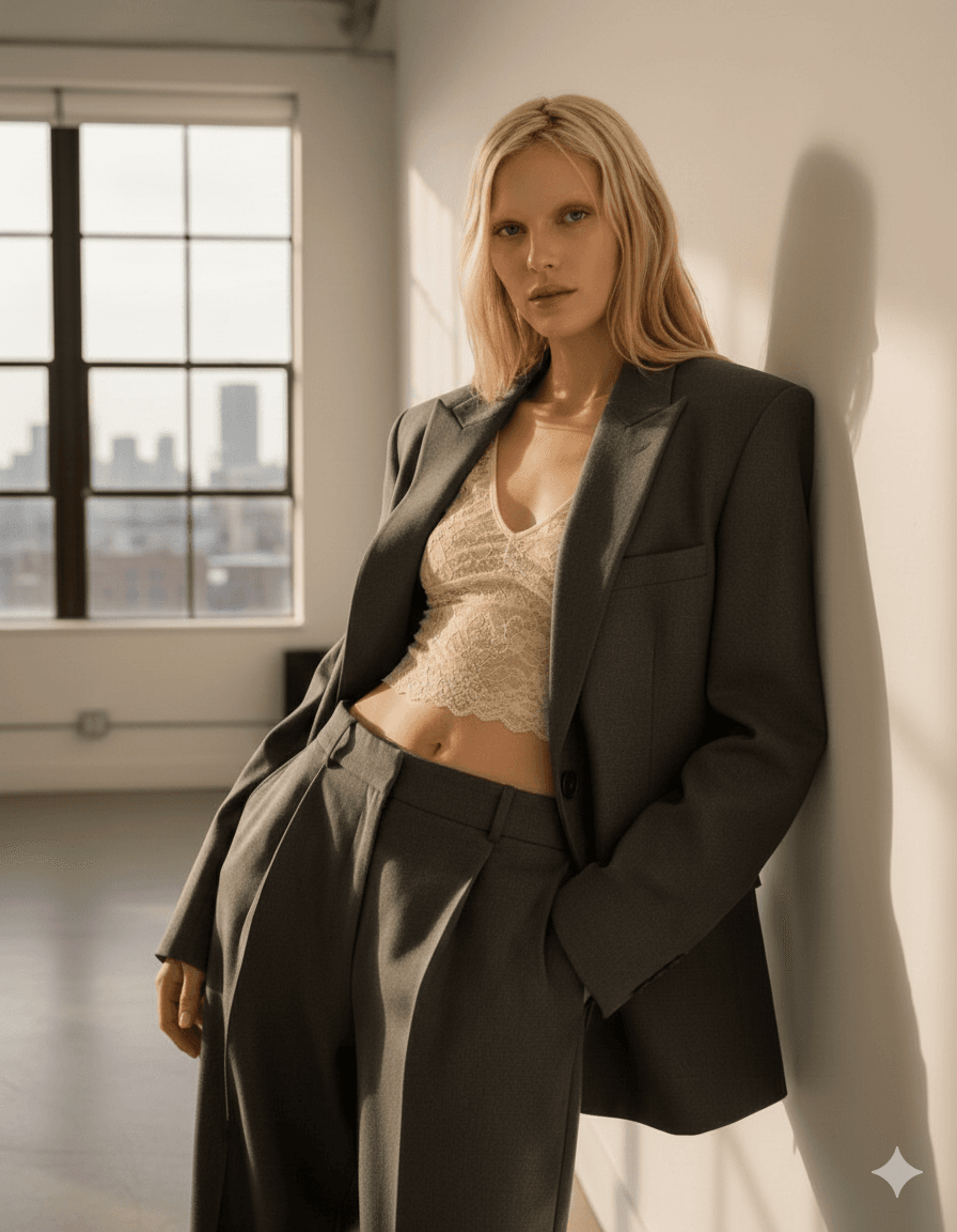 Alex Consani inspired fashion visual