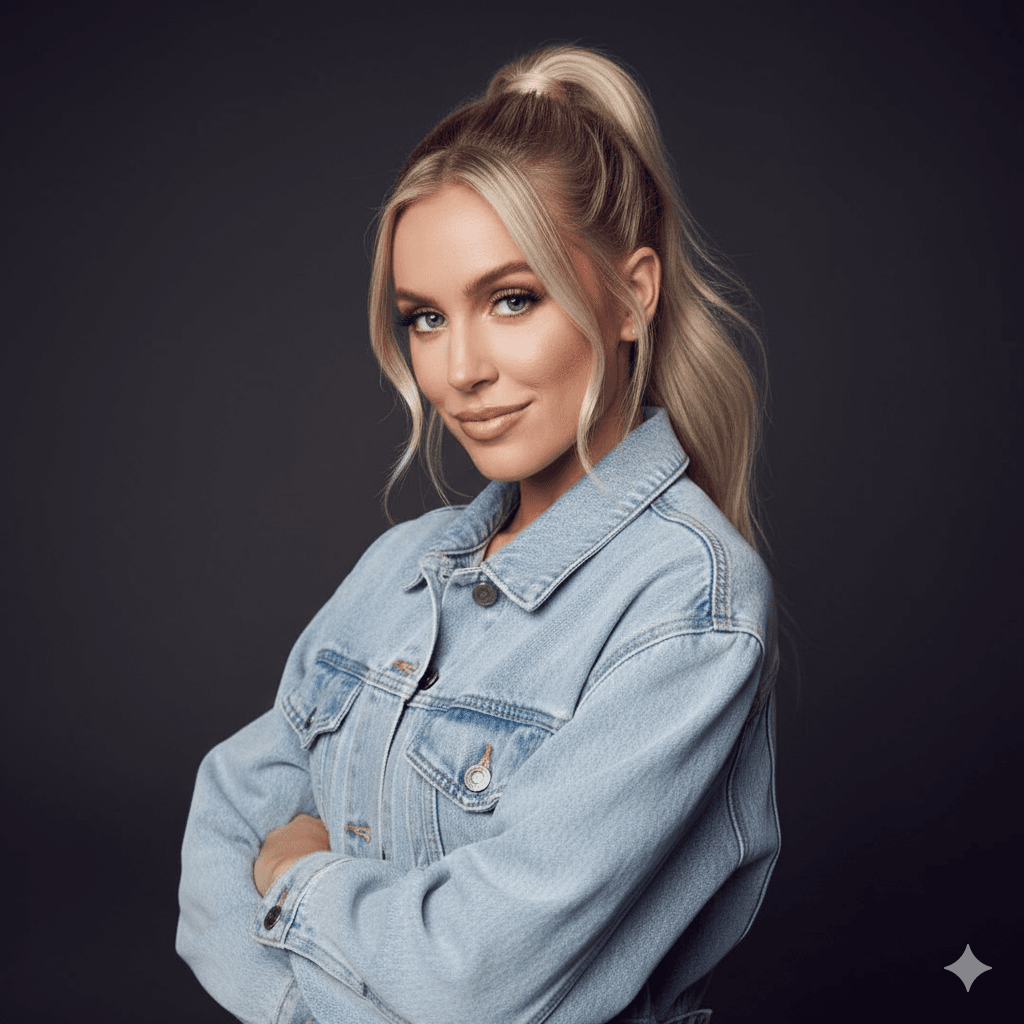 Alex Cooper styled portrait visual (vertical)