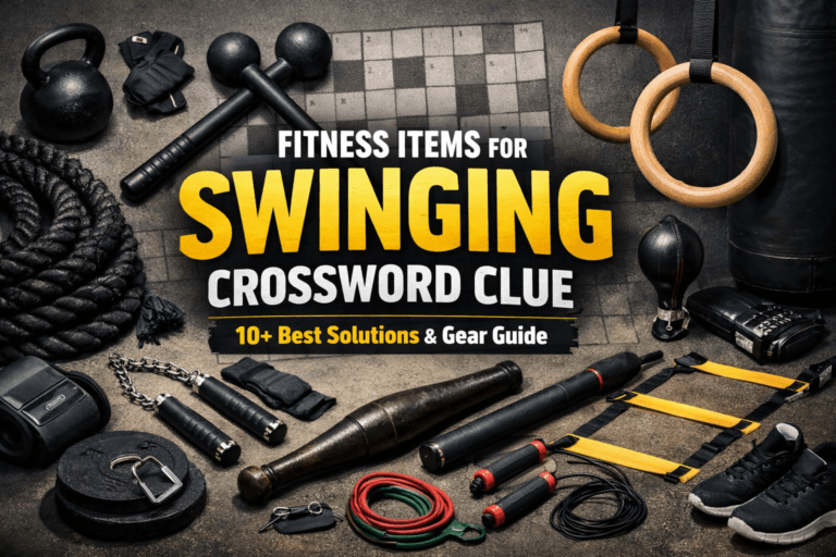 Fitness Items for Swinging Crossword Clue