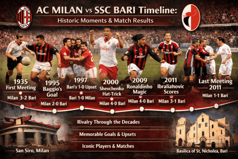 AC Milan vs SSC Bari Timeline