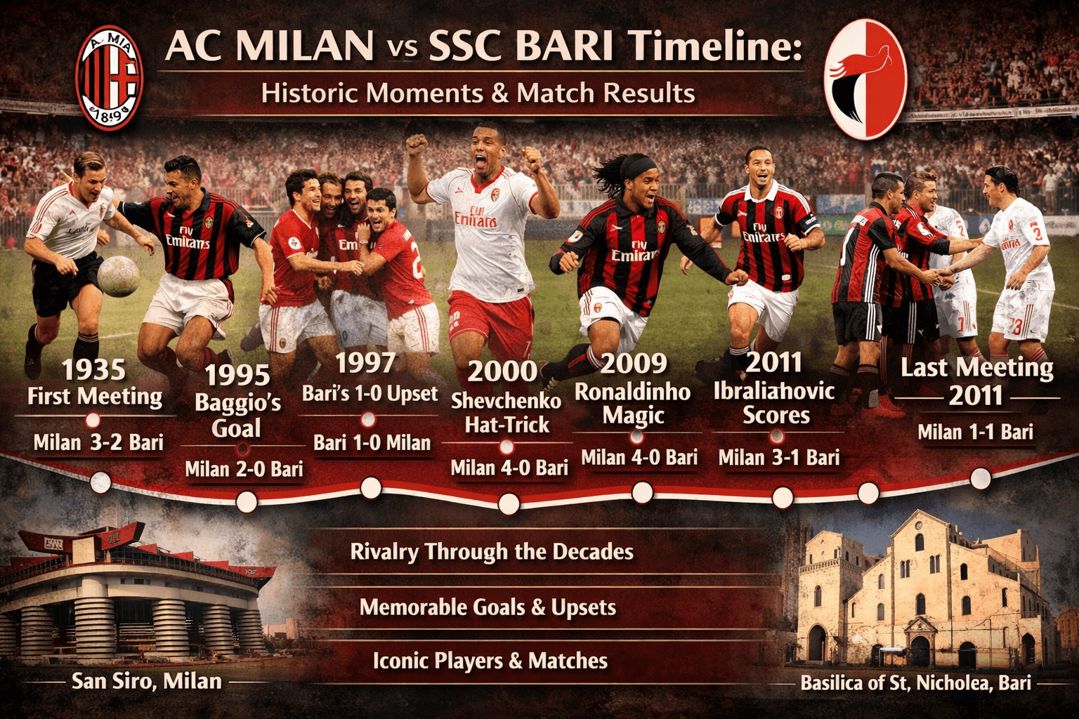 AC Milan vs SSC Bari Timeline