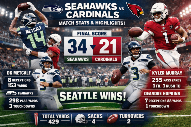 Seahawks vs Arizona Cardinals Match Player Stats