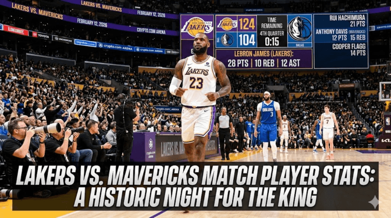 Lakers vs Dallas Mavericks Match Player Stats