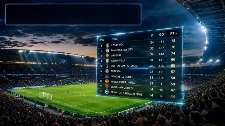 Posiciones de premier league