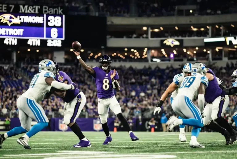 Detroit Lions vs Baltimore Ravens Match Player Stats